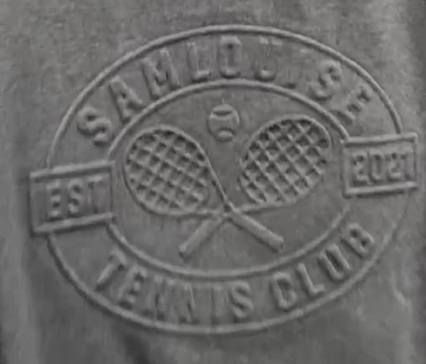 SamLouise Tennis Club Embossed Sweatshirt